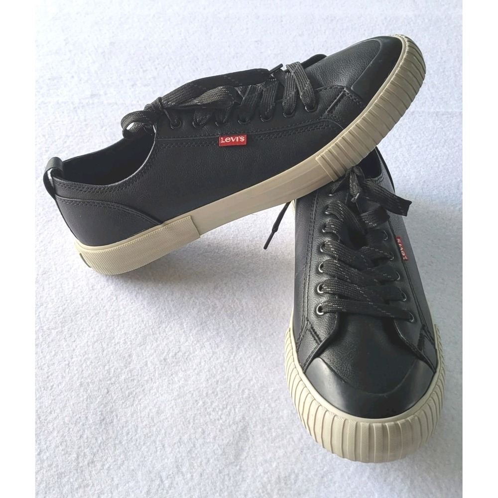 Levi's Men's Shoes Anikin NL Lace-Up Sneakers Black Putty Size 10.5 And 9.5 NEW